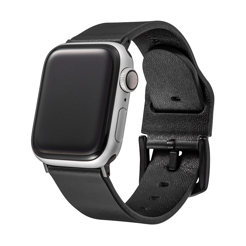 驚きの価格が実現 アップルウォッチ Apple Watch バンド レザーバンド ブラック 黒